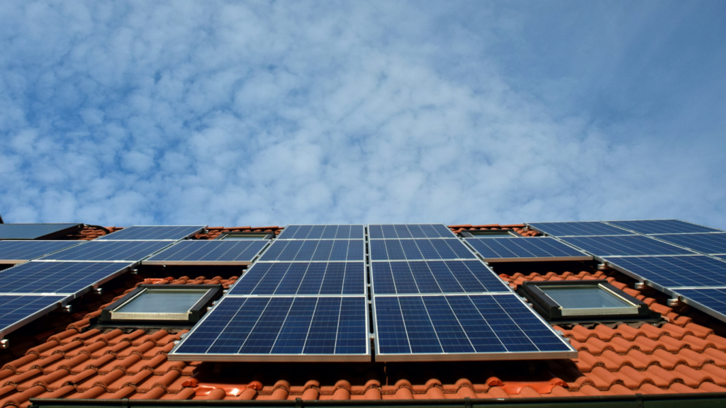 solar panels on the roof of a house